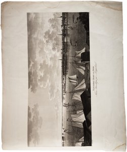 Port w Nowym Jorku, od Brooklynu do Long Island, z Atlasu Stanów Zjednoczonych, 1824 (akwatinta)