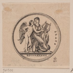 Medal z wykonaniem Erato autorstwa Axel Theodor Kittendorff