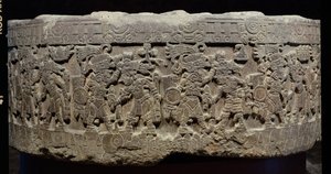 Kamień Tizoc (ok.1481-86) lub Temalacatl, 1325-1521