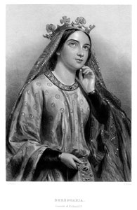 Berengaria z Nawarry ok. 1164-1230, królowa małżonka króla Ryszarda I, XIX w. autorstwa B. Eyles