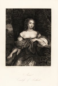 Portret Anne Carnegie, hrabiny Southesk, żony Jamesa Carnegie, dawniej lady Anne Hamilton, znanej z romansu z księciem Yorku, c autorstwa B. Holl