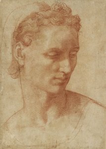 Głowa kobiety (kreda na papierze) autorstwa Baccio Bandinelli