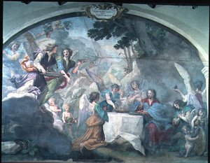 Christus von Engeln bedient