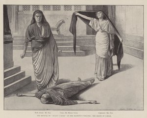 Odrodzenie "Juliusza Cezara" w Teatrze Jej Królewskiej Mości, śmierć Cezara (rycina)