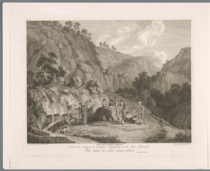 Widok źródła w Monti Lucretili Vüe ​​de fonte bello (tytuł na obiekcie) Suite de VI vues des Environs de Rome (...) (tytuł serii)