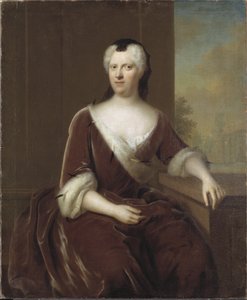 Princesse Albertine Frederique de Bade Durlach - Portret margrabiny Albertiny Frederica z Baden-Durlach (1682-1755), autorstwa Dennera, Balthasara (1685-1749). Olej na płótnie. Wymiar: 124x102 cm. Muzeum Narodowe w Sztokholmie autorstwa Balthasar Denner
