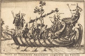 Peleus i Talamone Argonauci dowodzeni przez Tethys