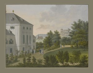 Zamek Hunyadi, Maria Enzersdorf, ok. 1815 (wc i gwasz na papierze)