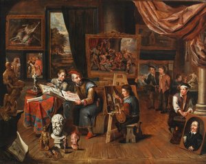 Studio artysty autorstwa Balthasar van den Bossche