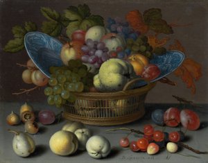 Kosz owoców, ok. 1622 (olej na płycie) autorstwa Balthasar van der Ast
