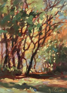 Shadow Lane, ok. 1990-2000 (olej na płótnie) autorstwa Barbara Cleary