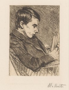 Portret H.W. Mouton z książką