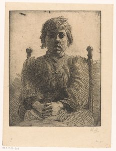 Portret nieznanej dziewczyny autorstwa Barbara Elisabeth van Houten (signed by artist)