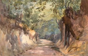 Wejście do Scalands Gate (akwarela i grafit na papierze tkanym) autorstwa Barbara Leigh Smith Bodichon