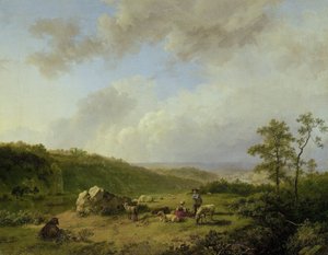 Krajobraz z groźbą burzy autorstwa Barend Cornelis Koekkoek