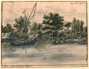 Widok na dzielnicę Willema III w pobliżu Bodegraven autorstwa Barend Klotz (possibly)