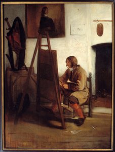 Młody malarz w swoim warsztacie Malarstwo Barent Fabritius (1624-1673)