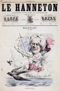 Kreskówka Jules Michelet - autorstwa Gedeon w „”Le Hanneton””08.08.1867 autorstwa Baril Gedeon