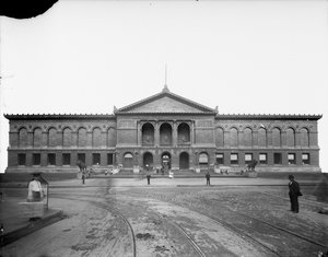 Art Institute of Chicago, Chicago, Illinois, USA, ok. 1892 (zdjęcie czarno-białe) autorstwa Barnes and Crosby