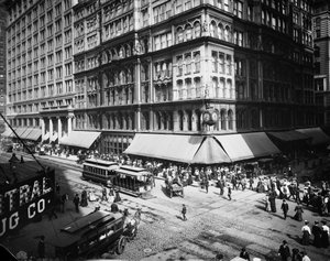 Marshall Field & Company, Chicago, Illinois, USA, ok. 1905 (zdjęcie czarno-białe)