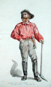 Portret poszukiwacza złota w Nowej Szkocji autorstwa Maurice Sand