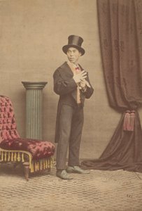 [Portret studyjny Japończyka w stroju zachodnim], lata 80. XIX wieku. autorstwa Baron Raimund von Stillfried