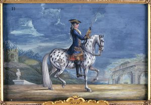 nr 11 Koń typu appaloosa Hiszpańskiej Szkoły Jazdy, ze stadniny cesarskiej w Czechach (wc na papierze)
