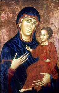 „Madonna z Dzieciątkiem”, 1230 autorstwa Barone Berlinghier
