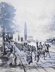 Rzymski legion (gwasz na papierze) autorstwa Barrie Linklater