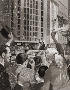 Richard Nixon wybrany na prezydenta Stanów Zjednoczonych (gwasz na papierze)