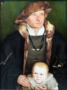 Portret Hansa Urmillera i jego syna autorstwa Barthel Beham