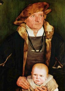 Portret Hansa Urmillera i jego syna autorstwa Barthel Beham