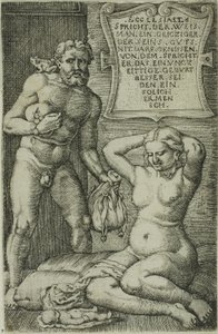 Skąpiec i poronienie autorstwa Barthel Beham