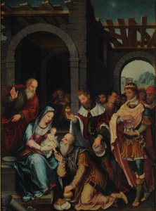 Adoracja Trzech Króli autorstwa Bartholomaeus Bruyn the Elder