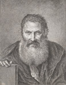 Portret brodatego mężczyzny trzymającego książkę, ca. 1750-1815. autorstwa Bartholomaeus Ignaz Weiss