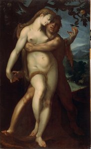 Adam i Ewa autorstwa Bartholomaeus Spranger