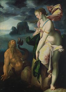 Glaukus i Scylla autorstwa Bartholomaeus Spranger