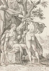 Herkules i Omphale, 1590 autorstwa Bartholomaeus Spranger