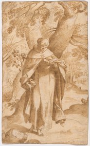 Św. Dominik Czytanie autorstwa Bartholomaeus Spranger