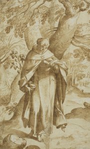 Czytanie św. Dominika, ok. 1573 r. autorstwa Bartholomaeus Spranger