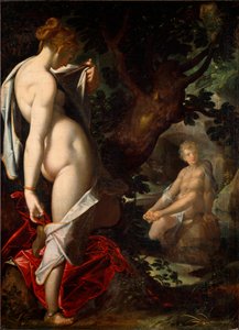 Najada Salmacis podziwiająca Hermafrodytę kąpiącą się w źródle (Painting