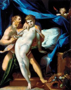 Wenus i Maia autorstwa Bartholomaeus Spranger