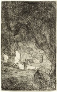 Grota i Bracia, z Ruiny Rzymu autorstwa Bartholomeus Breenbergh