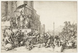 Józef rozdaje zboże do Egiptu autorstwa Bartholomeus Breenbergh