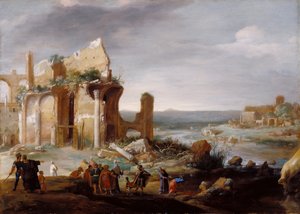 Mojżesz i Aaron zamieniają rzeki Egiptu w krew, 1631