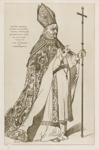 Philippe Rovenius, arcybiskup Philipopoli, wikariusz apostolski do zjednoczonych prowincji Holandii, 1648-55. Według obrazu B Breenbergh