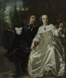 Niderlandzki: Abraham del Court i jego żona Maria de Kaersgieter Abraham del Court i jego żona Maria de Kaersgieter autorstwa Bartholomeus van der Helst