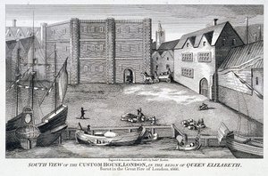 Custom House, Londyn, c1815 autorstwa Bartholomew Howlett