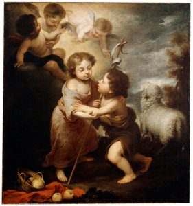 Chrystus i Jan Chrzciciel jako dzieci w latach 1655-1660. autorstwa Bartolomé Esteban Murillo