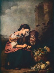 Sprzedawcy owoców liczą swoje pieniądze, 1618, 1914. autorstwa Bartolomé Esteban Murillo